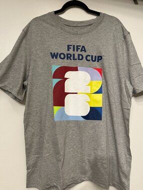 FIFA World‎ Cup Gray T Shirt XL Official Licensed Product (NWT)
